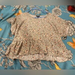 Originality Floral Ruffle Blouse